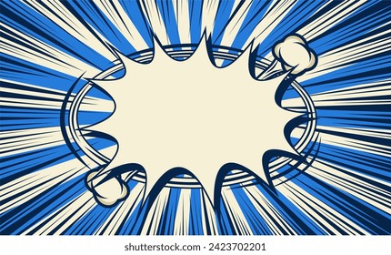 Abstrakter, unscharfer Comic-Cartoon mit Zoom-Hintergrundeffekt