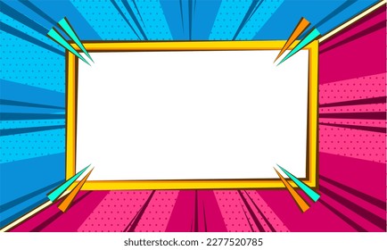 Blank comic cartoon background design