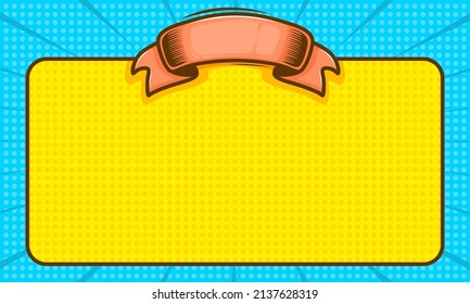 Blank comic cartoon background template