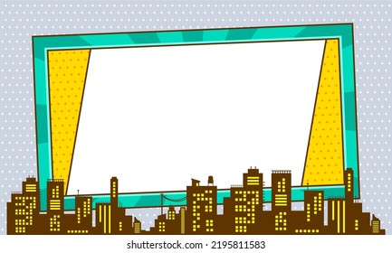 Leerer Comiccartoon-Rahmenvorlagenhintergrund