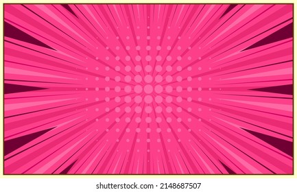 Blank comic cartoon pink background