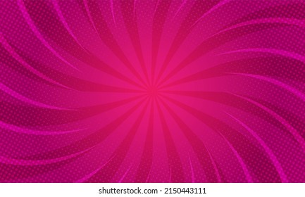 Fondo rosa de la caricatura cómica en blanco 
