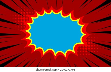 Blank comic cartoon red background 