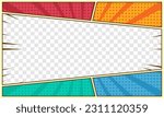 Blank comic cartoon scene template thumbnail background