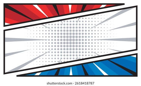 Blank comic cartoon versus background. empty dialog background. Comic background cartoon style