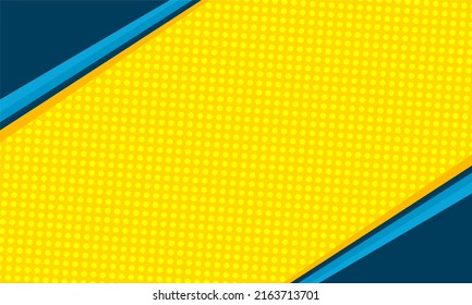 Blank-Comic-Design, halftongelber Hintergrund