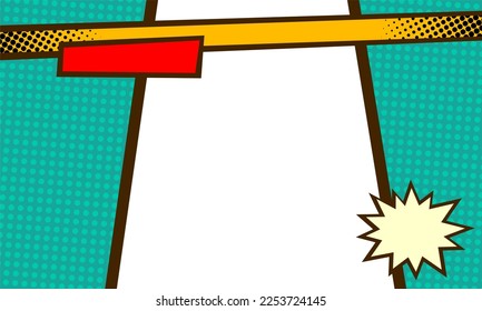 Blank comic pop art frame background