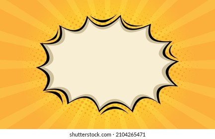blank comic pop art yellow background