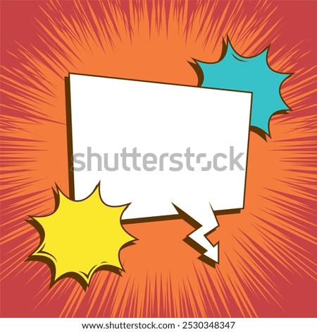 Blank comic retro style. empty bubble speech illustration