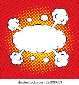 Blank comic speech bubble for comic backgound