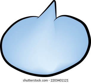 blank comic speech bubble blue icon chat symbol communication tittle subtittle background