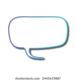 blank comic speech bubble with halftone shadow