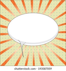 Blank Comic Speech Bubble In Pop-Art Style, Cartoon 