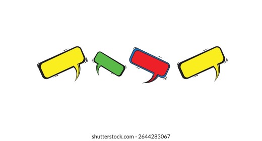 Ilustração em branco da bolha de fala estilo cômico isolado no fundo transparente, ideal para pop art, quadrinhos retrô, diálogo e projetos de design criativo