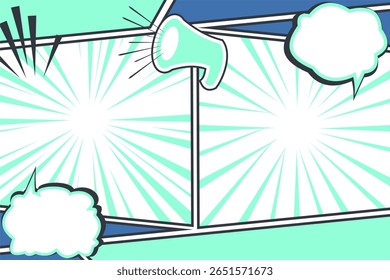 Blank Comic Template with Dual Panels and Speech Bubbles – Clean Design for Multiple Creative Applications. colorful comic