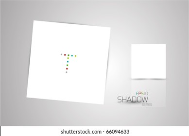 Blank commercial paper tag. Eps10 vector shadow series