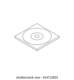 Blank compact disc in a case icon