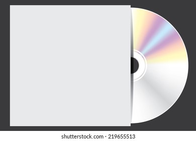 A Blank Compact Disc isolated on white background with case