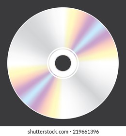 A Blank Compact Disc isolated on white background