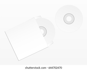 Blank compact disk isolated on white background.