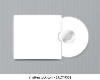 Blank compact disk on white background vector