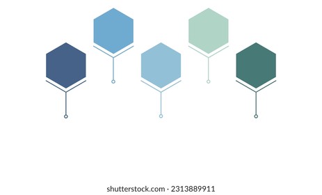 Blank Unternehmen Meilenstein-Timeline Infografik Vorlage als Vektor mit 5 Optionen können für Fortschritt, Diagramm, Geschäftsbericht, Web-Design verwendet werden. Geschäftskonzept.