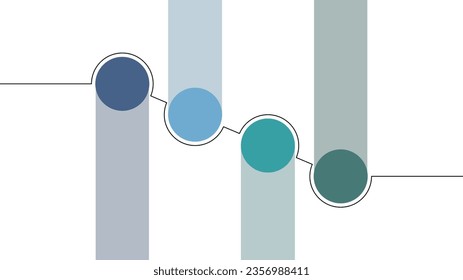 Blank company process chart infographic template as vector with 4 options can be used for progress, diagram, annual report, web design. Business concept.