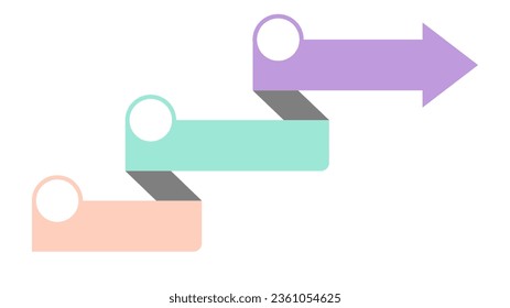 Blank company process chart infographic template as vector with 3 options can be used for progress, diagram, annual report, web design. Business concept