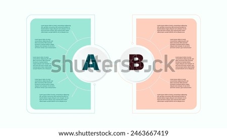 Blank company process chart infographic template as vector with 2 options can be used for progress, diagram, annual report, web design. Business concept.
