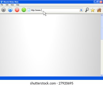 A blank computer internet browser screen.