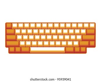 blank computer keyboard layout - realistic illustration