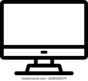Blank computer screen icon in outline style for technology, web design, or digital device concept.
Keywords: