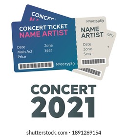 Blank Concert Performance Tickets. Music, Dance, Live Concert tickets templates