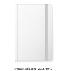 Blank copybook template with elastic band 