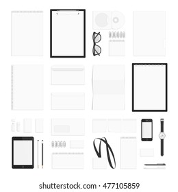 Blank corporate identity template set. Branding design. Business stationery mock-up.