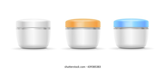 Blank Cosmetic Container for Cream, Powder or Gel. Vector