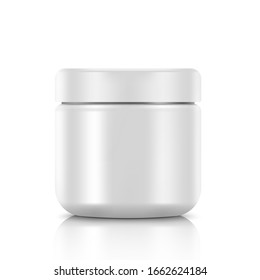 Blank Cosmetic Container for Cream. Vector illustration on white background