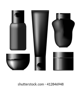 Blank cosmetic package collection set