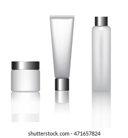 blank cosmetic package collection set