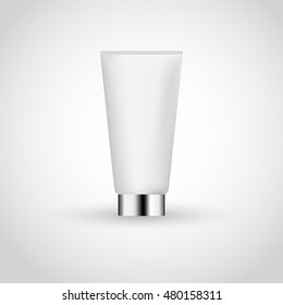 blank cosmetic package collection set isolated on white background