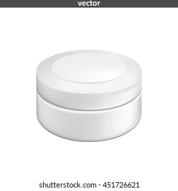 Blank cosmetic package container for cream. Illustration isolated on white background. Graphic concept for your design