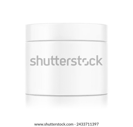 Blank cosmetic package container for cream. Vector illustration isolated on white background. Can be use for your design, advertising, promo and etc. EPS10.