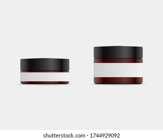 Blank cosmetic package container for creme. Packaging mockup template. Beauty product design. Mockup vector isolated. Template design. Realistic vector illustration.
