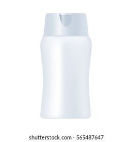 Blank cosmetic package isolated on white background. Tube for cream, shampoo, lotion, emulsion, deodorant, skin oil, hear styling mock up vector illustration