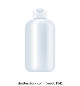Blank cosmetic package isolated on white background. Tube for cream, shampoo, lotion, emulsion, deodorant, skin oil, hear styling mock up vector illustration