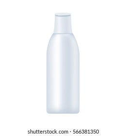 Blank cosmetic package isolated on white background. Tube for cream, shampoo, lotion, emulsion, deodorant, skin oil, hear styling mock up vector illustration