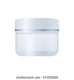 Blank cosmetic package isolated on white background. Tube for cream, shampoo, lotion, emulsion, deodorant, skin oil, hear styling mock up vector illustration