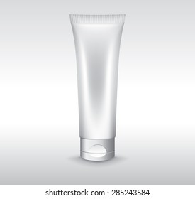 Blank cosmetic tube, vector object