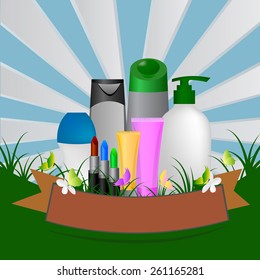 Blank cosmetic tubes , Vector