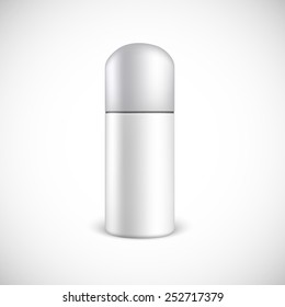 Blank cosmetics bottle isolated on white background with copy space.